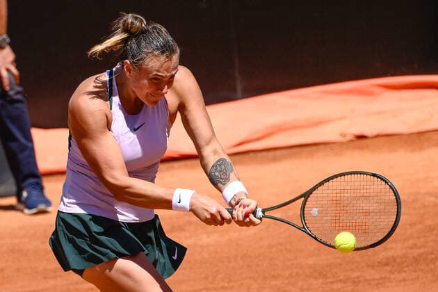 Internazionali BNL D Italia 2022 - Day Six Arena Sabalenka (BLR) during the quarter finals against Amanda Anisimova (USA) of the WTA, Tennis Damen Master 1000 Internazionali BNL D Italia tournament at Foro Italico on May 13, 2022 Rome Italy  Copyright: xFabrizioxCorradettix originalFilename:livemedia-internaz220513_np4tt.jpg