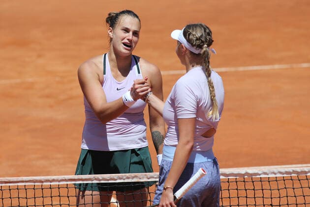 ROME, ITALY - 13.05.2022: A.SABALENKA (BLR) play game against A.ANISMOVA (USA) during their single women round match in the Internazionali BNL D Italia at Foro Italico in Rome, Italy on May 13, 2022.  Copyright: xMarcoxIacobuccix xipa-agency.netx xMarcoxIacobuccix 0