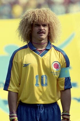 CARLOS VALDERRAMA, Colombia, FIFA World Cup, WM, Weltmeisterschaft, Fussball France 1998, Colombia vs Tunisia 1-0, Montpellier CAMPIONATI MONDIALI FRANCIA 1998 - COLOMBIA-TUNISIA 1-0