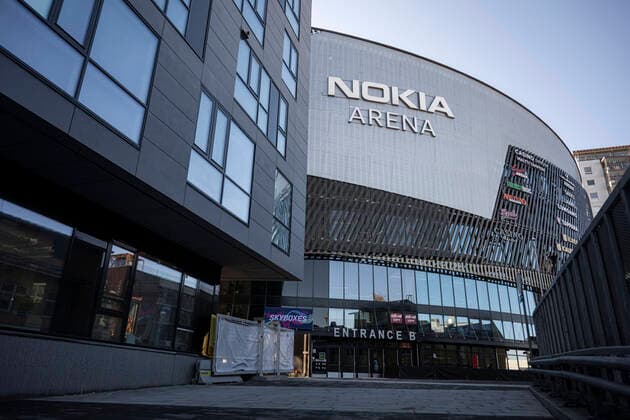220513 General exterior view over Nokia Arena during the 2022 IIHF World Championship on May 13, 2022 in Finland Photo Maxim Thore BILDBYRAN kod MT MT0380 ice hockey ice hockey 2022 iihf world championship sverige sweden bbeng exteriör genre,  Copyright: MAXIMxTHORE BB220513MT055