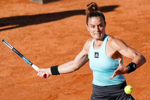 Internazionali BNL D Italia 2022 - Day Six Maria Sakkari in action during the Internazionali BNL D Italia 2022 match between Ons Jabeur and Maria Sakkari - Day Six on May 13, 2022 at Foro Italico in Rome, Italy. Rome Roma Italy  Copyright: xGiuseppexMaffiax originalFilename:maffia-internaz220513_npmSG.jpg