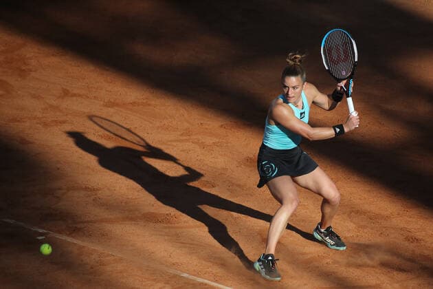 ROME, ITALY - 13.05.2022: ONS JABEUR (TUN) play game against M. SAKKARI (GRE) during their single women round match in the Internazionali BNL D Italia at Foro Italico in Rome, Italy on May 13, 2022.  Copyright: xMarcoxIacobuccix xipa-agency.netx xMarcoxIacobuccix 0