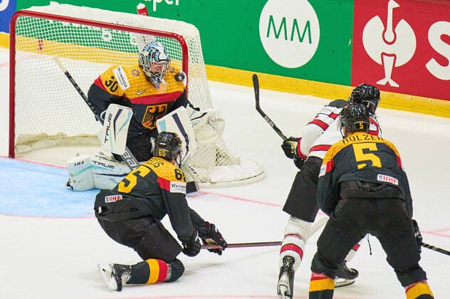 goalie Philipp GRUBAUER Goalie Nr.30 of Germany in the match GERMANY - CANADA IIHF Ice hockey, Eishockey World Championship, WM, Weltmeisterschaft Group B in Helsinki, Finland, May 13, 2022, Season 2021 2022