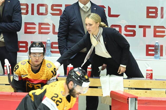 Jessica Campbell of Germany during the 2022 IIHF Ice hockey, Eishockey World Championship, WM, Weltmeisterschaft group A match between Germany and Canada at the Helsinki Ice Hall on May 13. in Helsinki, Finland. (Jussi Eskola Newspix24)  Copyright: xx NP24_01842277