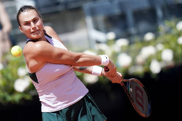 Internazionali BNL D Italia 2022 - Day Seven Aryna Sabalenka in action during the Internazionali BNL D Italia 2022 match between Iga Swiatek and Aryna Sabalenka - Day Seven on May 14, 2022 at Foro Italico in Rome, Italy. Rome Roma Italy  Copyright: xGiuseppexMaffiax originalFilename:maffia-internaz220514_np35t.jpg