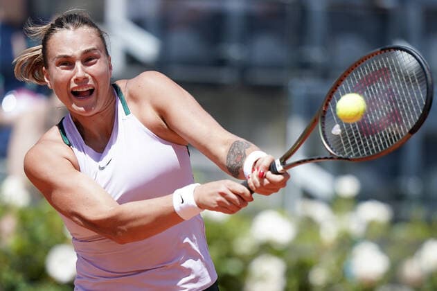 Internazionali BNL D Italia 2022 - Day Seven Aryna Sabalenka in action during the Internazionali BNL D Italia 2022 match between Iga Swiatek and Aryna Sabalenka - Day Seven on May 14, 2022 at Foro Italico in Rome, Italy. Rome Roma Italy  Copyright: xGiuseppexMaffiax originalFilename:maffia-internaz220514_npmaE.jpg