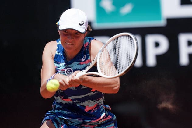 Iga Swiatek in action during the Internazionali BNL D Italia match between Iga Swiatek and Aryna Sabalenka on 14 May 2022 at Foro Italico, Rome. Copyright: xGiuseppexMaffiax 31980275
