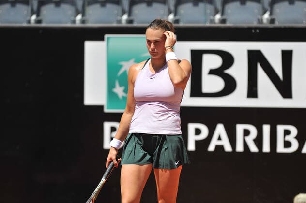 IPP20220514 Tennis: Internazionali BNL d Italia 2022, la delusione di Aryna Sabalenka. (Verwendung nur in Deutschland - GERMANY ONLY) *** IPP20220514 Tennis Internazionali BNL d Italia 2022, la delusione di Aryna Sabalenka Use only in Germany GERMANY ONLY 