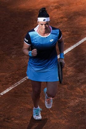 Ons Jabeur celebrates during the Internazionali BNL D Italia 2022 semi-final match between Ons Jabeur and Daria Kasatkina - Day Seven on May 14, 2022 at Foro Italico in Rome, Italy. Copyright: xGiuseppexMaffiax 31980340