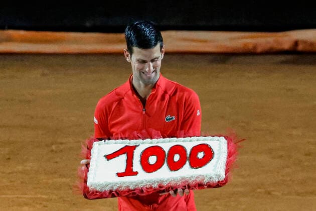 Tennis, ATP Tournament in Rome, Novak Djokovic honoured for 1000th win on ATP Tour