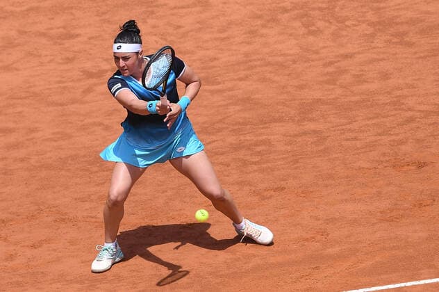Ons Jabeur in action during the Internazionali BNL D Italia Women Final match between Iga Swiatek and Ons Jabeur on 15 May 2022 at Foro Italico, Rome. Copyright: xGiuseppexMaffiax 31980349