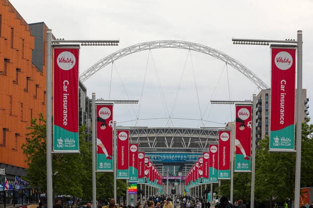 15th May 2022 ; Wembley Stadium, London England; Womens FA Cup Final, Chelsea Women versus Manchester City Women: General view outside of Wembley Stadium  ActionPlus12389998 KatiexChan