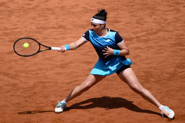 May 15, 2022, Rome, Italy: Ons Jabeur (TUN) during final against Iga Swiatek (POL) of the WTA, Tennis Damen Master 1000 Internazionali BNL D Italia tournament at Foro Italico on May 15, 2022. Tennis Internationals - Internazionali BNL d Italia - Women s final - Swiatek vs Jabeur, Rome, Italy  - ZUMAl164 20220515_zsa_l164_059 Copyright: xFabrizioxCorradettix