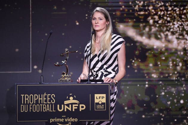 Corine PETIT during the Trophies UNFP ceremony at Pavillon Gabriel on May 15, 2022 in Paris, France. FOOTBALL : Trophees UNFP - Soiree - Paris - 15 05 2022 Pool FEP Panoramic 