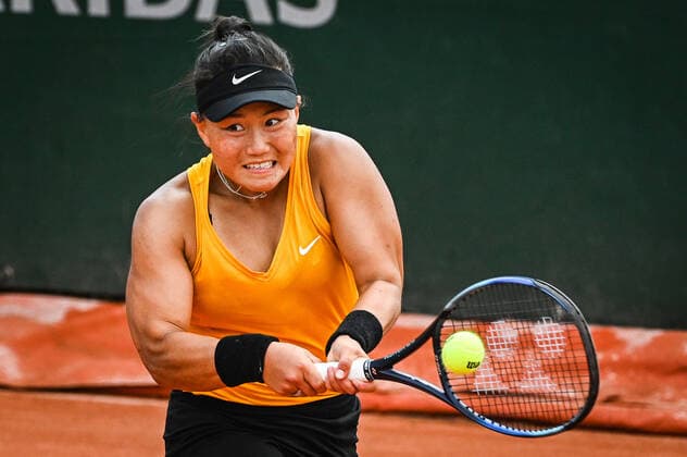 May 16, 2022, Paris, France, France: Grace MIN of United States during the Qualifying Day one of Roland-Garros 2022, French Open 2022, Grand Slam tennis tournament at the Roland-Garros stadium on May 16, 2022 in Paris, France. Paris France - ZUMAm308 20220516_zsp_m308_017 Copyright: xMatthieuxMirvillex