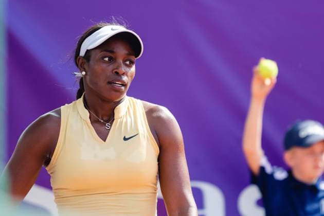Strasbourg, France, May 16th 2022: Sloane Stephens of USA in action during her Round of 32 Singles match of the 2022 Internationaux de Strasbourg against Nefisa Berberovic of Bosnia-Herzegovina at the Tennis Club de Strasbourg in Strasbourg, France Dan O Connor SPP 2022 Internationaux de Strasbourg - Round of 32 Singles - Nefisa Berberovic v Sloane Stephens - Tennis Club de Strasbourg 