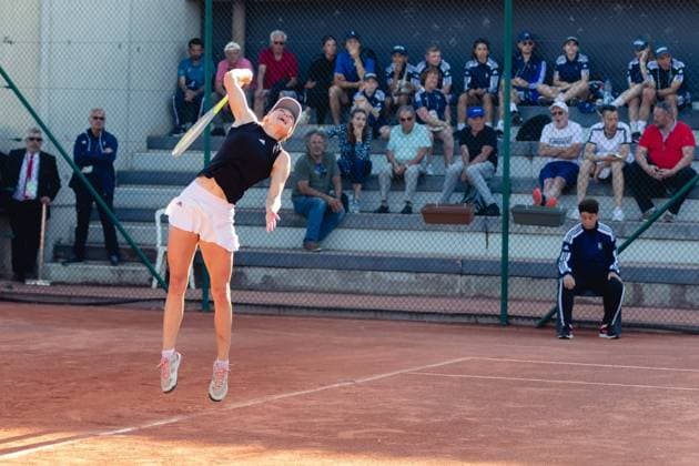 Strasbourg, France, May 16th 2022: Aliaksandra Sasnovich in action during her Round of 32 Singles match of the 2022 Internationaux de Strasbourg against Julie Gervais of France at the Tennis Club de Strasbourg in Strasbourg, France Dan O Connor SPP 2022 Internationaux de Strasbourg - Round of 32 Singles - Julie Gervais v Aliaksandra Sasnovich - Tennis Club de Strasbourg 