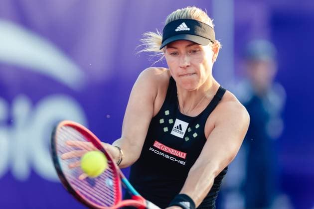 Sport Bilder des Tages Strasbourg, France, May 16th 2022: Angelique Kerber of Germany in action during her Round of 32 Singles match of the 2022 Internationaux de Strasbourg against Diane Parry of France at the Tennis Club de Strasbourg in Strasbourg, France Dan O Connor SPP 2022 Internationaux de Strasbourg - Round of 32 Singles - Diane Parry v Angelique Kerber - Tennis Club de Strasbourg 