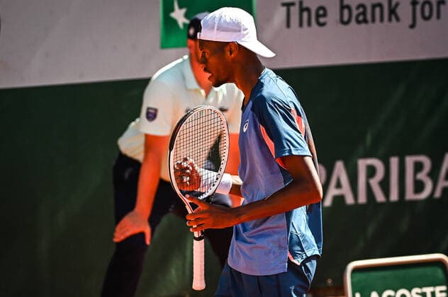 May 17, 2022, Paris, France, France: Christopher EUBANKS of United States celebrates his point during the Qualifying Day two of Roland-Garros 2022, French Open 2022, Grand Slam tennis tournament at the Roland-Garros stadium on May 17, 2022 in Paris, France. Paris France - ZUMAm308 20220517_zsp_m308_006 Copyright: xMatthieuxMirvillex