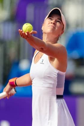 Strasbourg, France, May 17th 2022: Ekaterina Makarova in action during her Round of 32 Singles match of the 2022 Internationaux de Strasbourg against Sorana Cirstea of Romania at the Tennis Club de Strasbourg in Strasbourg, France Dan O Connor SPP 2022 Internationaux de Strasbourg - Round of 32 Singles - Ekaterina Makarova v Sorana Cirstea - Tennis Club de Strasbourg 