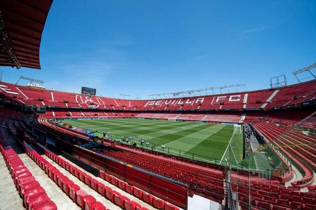 SOCCER - UEFA EL, Frankfurt vs Glasgow SEVILLA,SPAIN,17.MAY.22 - SOCCER - UEFA Europa League, final, Eintracht Frankfurt vs Glasgow Rangers, preview. Image shows an overview of the Estadio Ramon Sanchez Pizjuan.  GEPAxpictures xJohannesxFriedl