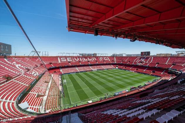 SOCCER - UEFA EL, Frankfurt vs Glasgow SEVILLA,SPAIN,17.MAY.22 - SOCCER - UEFA Europa League, final, Eintracht Frankfurt vs Glasgow Rangers, preview. Image shows an overview of the Estadio Ramon Sanchez Pizjuan.  GEPAxpictures xJohannesxFriedl