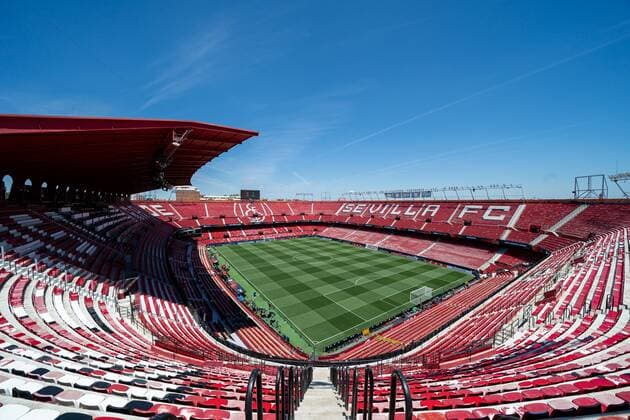 Football, EL, Final, Estadio Ramon Sanchez Pizjuan in Sevilla