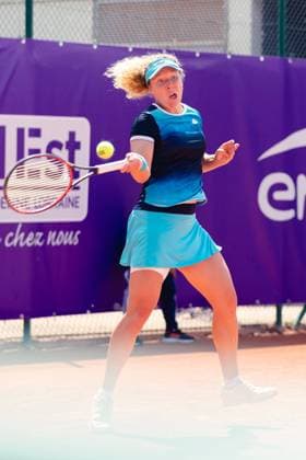 Strasbourg, France, May 17th 2022: Anna-Lena Friedsam of Germany in action during her Round of 32 Singles match of the 2022 Internationaux de Strasbourg against Daria Saville of Australia at the Tennis Club de Strasbourg in Strasbourg, France Dan O Connor SPP 2022 Internationaux de Strasbourg - Round of 32 Singles - Daria Saville v Anna-Lena Friedsam - Tennis Club de Strasbourg 
