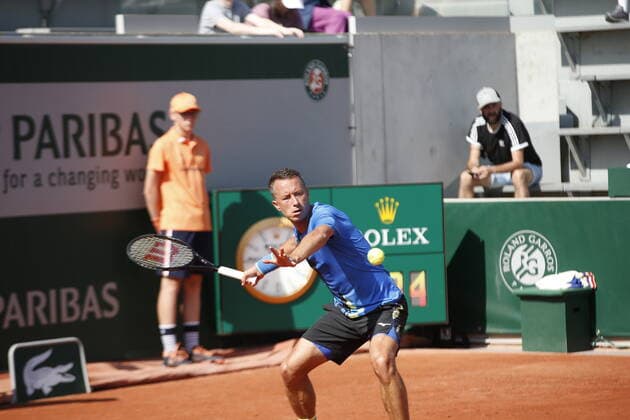 17 05 2022, Tennis, French Open 2022 Roland Garros, FRA, Paris, Roland Garros Picture from left Philipp Kohlschreiber GER Copyright: HMBxMedia AntonioxBorga
