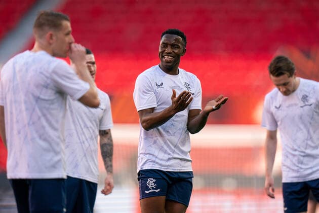 SOCCER - UEFA EL, Frankfurt vs Glasgow SEVILLA,SPAIN,17.MAY.22 - SOCCER - UEFA Europa League, final, Eintracht Frankfurt vs Glasgow Rangers, preview, training Glasgow. Image shows the team of Glasgow.  GEPAxpictures xJohannesxFriedl