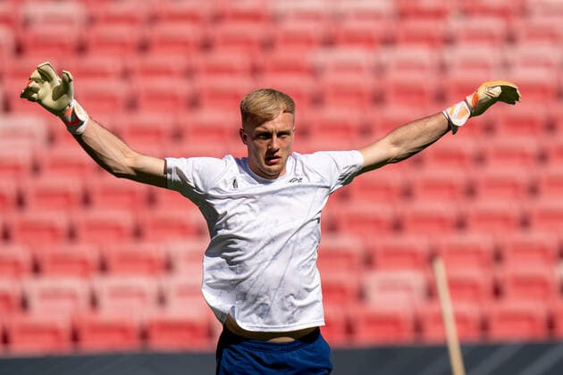 SOCCER - UEFA EL, Frankfurt vs Glasgow SEVILLA,SPAIN,17.MAY.22 - SOCCER - UEFA Europa League, final, Eintracht Frankfurt vs Glasgow Rangers, preview, training Glasgow. Image shows Robby McCrorie (Glasgow).  GEPAxpictures xJohannesxFriedl