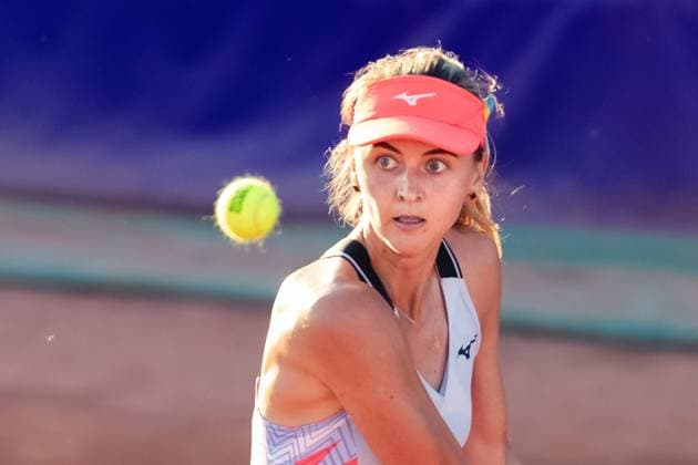 Strasbourg, France, May 17th 2022: Maryna Zanevska of Belgium in action during her Round of 16 Singles match of the 2022 Internationaux de Strasbourg against Harmony Tan of France at the Tennis Club de Strasbourg in Strasbourg, France Dan O Connor SPP 2022 Internationaux de Strasbourg - Round of 16 Singles - Harmony Tan v Maryna Zanevska - Tennis Club de Strasbourg 