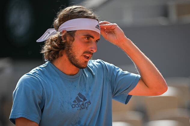 May 18, 2022, Paris, France, France: Stefanos TSITSIPAS of Greece during a training session of Roland-Garros 2022, French Open 2022, Grand Slam tennis tournament at the Roland-Garros stadium on May 18, 2022 in Paris, France. Paris France - ZUMAm308 20220518_zsp_m308_034 Copyright: xMatthieuxMirvillex