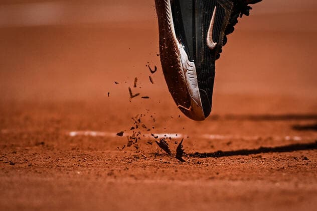 May 18, 2022, Paris, France, France: Detail of Nike shoes during the Qualifying Day three of Roland-Garros 2022, French Open 2022, Grand Slam tennis tournament at the Roland-Garros stadium on May 18, 2022 in Paris, France. Paris France - ZUMAm308 20220518_zsp_m308_035 Copyright: xMatthieuxMirvillex