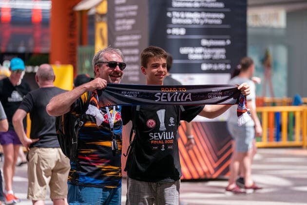 Football, EL, Final, RB Leipzig fans in Sevilla