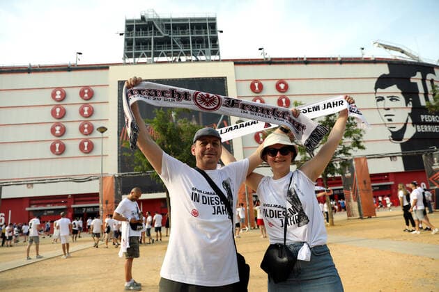Football, EL, Final, Eintracht Frankfurt fans in Sevilla