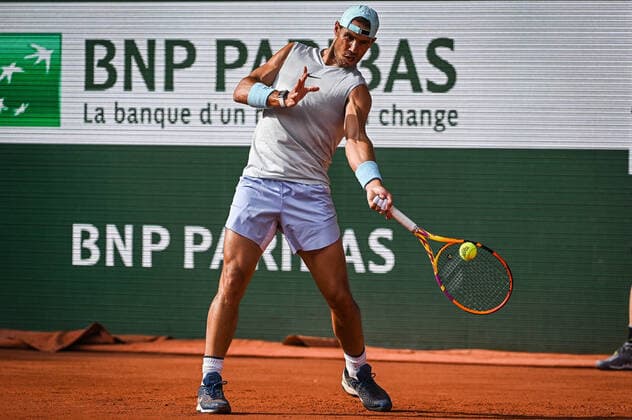 May 18, 2022, Paris, France, France: Rafael NADAL of Spain during a training session of Roland-Garros 2022, French Open 2022, Grand Slam tennis tournament at the Roland-Garros stadium on May 18, 2022 in Paris, France. Paris France - ZUMAm308 20220518_zsp_m308_042 Copyright: xMatthieuxMirvillex