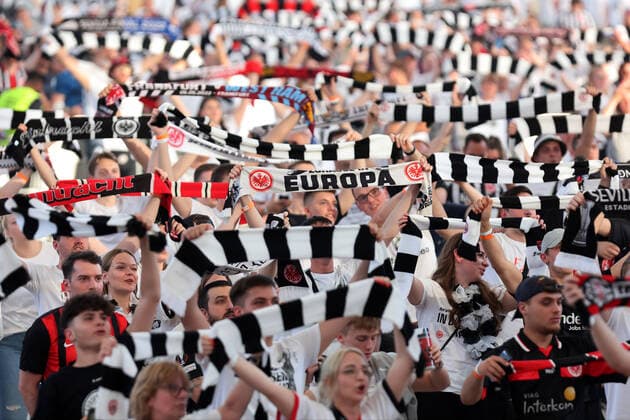 Football, EL, Final, Eintracht Frankfurt, Public Viewing at Deutsche Bank Park