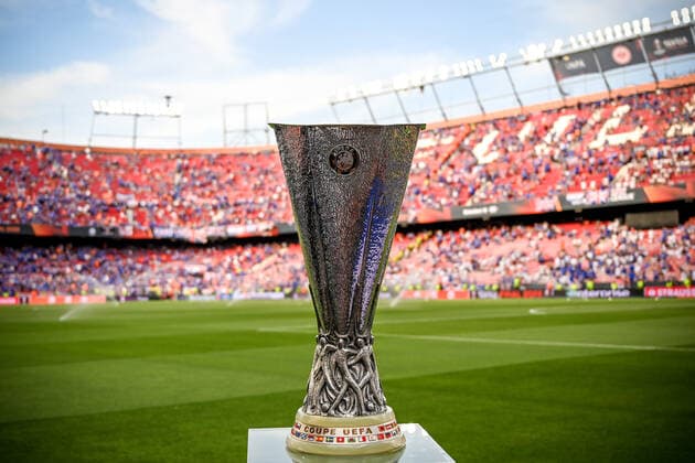 Sevilla, Estadio Ramon Sanchez Pizjuan, 18 05 22, ESP, Men, UEFA Europa League Final, Season 2021 2022, Eintracht Frankfurt Glasgow Rangers Image Europa League Cup, Trophy Only for journalistic use Only for editorial use According to UEFA regulations it is prohibited, UEFA regulations prohibit any use of photographs as image sequences and or quasi video Andalusia Spain