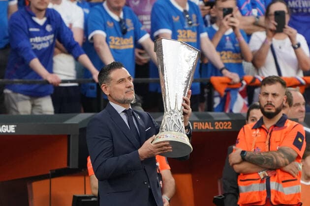 Cup is brought to Seville 18 05 2022 Eintracht Frankfurt vs Glasgow Rangers, UEFA Europa League Final, Ramon Sanchez Pizjuan Stadium Seville