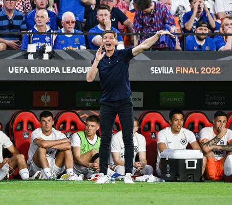 18 05 2022, xpsx, football UEFA Europa League Final 2022, Eintracht Frankfurt Glasgow Rangers v l coach Oliver Glasner Eintracht Frankfurt DFL DFB REGULATES PROHIBIT ANY USE OF PHOTOGRAPHS as IMAGE SEQUENCES and or QUASI VIDEO emspor Sevilla