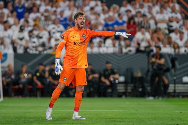 Kevin Trapp Eintracht Frankfurt, 1 shouts loudly instructions, Eintracht Frankfurt vs Glasgow Rangers, football, Europa League, final, season 2021 2022, 18 05 2022, Eintracht Frankfurt vs Glasgow Rangers, football, Europa League, final, season 2021 2022, 18 05 2022 Seville Copyright: xEibner-Pressefotox EP_MBL
