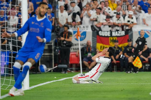 Daichi Kamada Eintracht Frankfurt, 15 is visibly disappointed sadly dejected , Eintracht Frankfurt vs Glasgow Rangers, Football, Europa League, Final, Season 2021 2022, 18 05 2022, Eintracht Frankfurt vs Glasgow Rangers, Football, Europa League, Final, Season 2021 2022, 18 05 2022 Seville Copyright: xEibner-Pressefotox EP_MBL