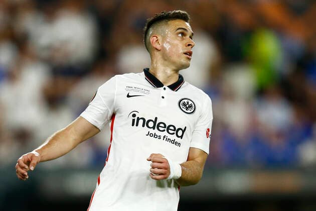 ESP: Eintracht Frakfurt - Rangers FC. UEFA Europa League. Final. Rafael Santos Borre of Eintracht Frankfurt during the UEFA Europa League, final match between Eintracht Frakfurt and Rangers FC played at Sanchez Pizjuan Stadium on May 18, 2022 in Sevilla, Spain. Copyright: xPRESSINPHOTOx AP_220518_047