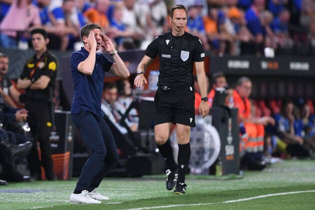 Soccer Europa League Final Eintracht Frankfurt Glasgow Rangers on 18 05 2022 at Estadio Ramon Sanchez Pizjuan in Seville Oliver Glasner coach head coach Frankfurt xHDx