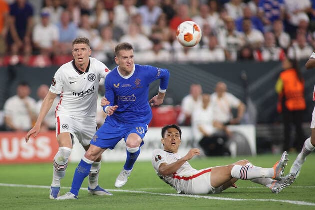 May 18, 2022, MADRID, MADRID, SPAIN: Steven Davis of Rangers in action during the UEFA Europa League, Final round, football match played between Eintracht Frankfurt and Rangers FC at Ramon Sanchez Pizjuan stadium on May 18, 2022, in Sevilla Spain. MADRID SPAIN - ZUMAa181 20220518_zaa_a181_127 Copyright: xJoaquinxCorcherox