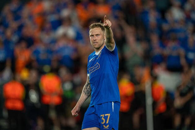 SOCCER - UEFA EL, Frankfurt vs Glasgow SEVILLA,SPAIN,18.MAY.22 - SOCCER - UEFA Europa League, final, Eintracht Frankfurt vs Glasgow Rangers. Image shows Scott Arfield (Glasgow).  GEPAxpictures xJohannesxFriedl