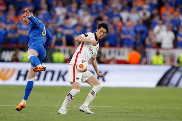 Daichi Kamada (Frankfurt), MAY 18, 2022 - Football Soccer : UEFA Europa League final match between Eintracht Frankfurt 1 (PK5-4) 1 Rangers FC at the Estadio Ramon Sanchez-Pizjuan in Sevilla, Spain. Noxthirdxpartyxsales  (188663580)