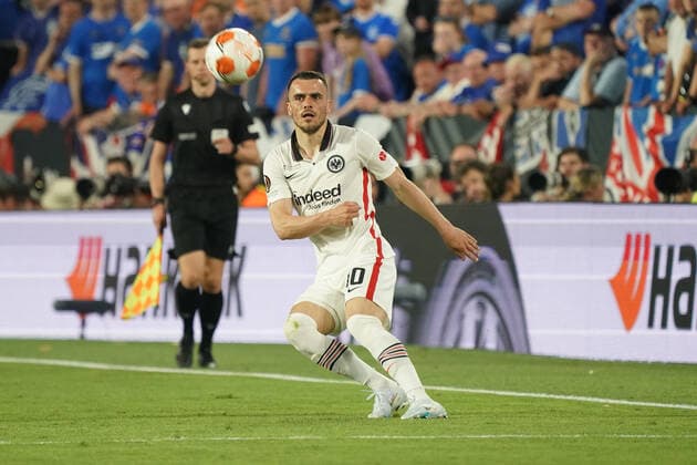 Filip Kostic Eintracht Frankfurt Sevilla 18 05 2022 Eintracht Frankfurt vs Glasgow Rangers, UEFA Europa League Final, Ramon Sanchez Pizjuan Stadium Sevilla