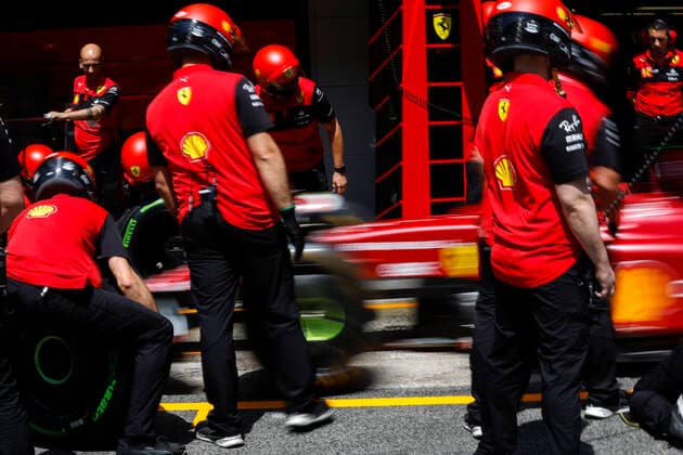 Scuderia Ferrari team, F1 Grand Prix of Spain at Circuit de Barcelona Catalunya on May 19, 2022 in Barcelona, Spain Photo by HOCH ZWEI Barcelona Spain